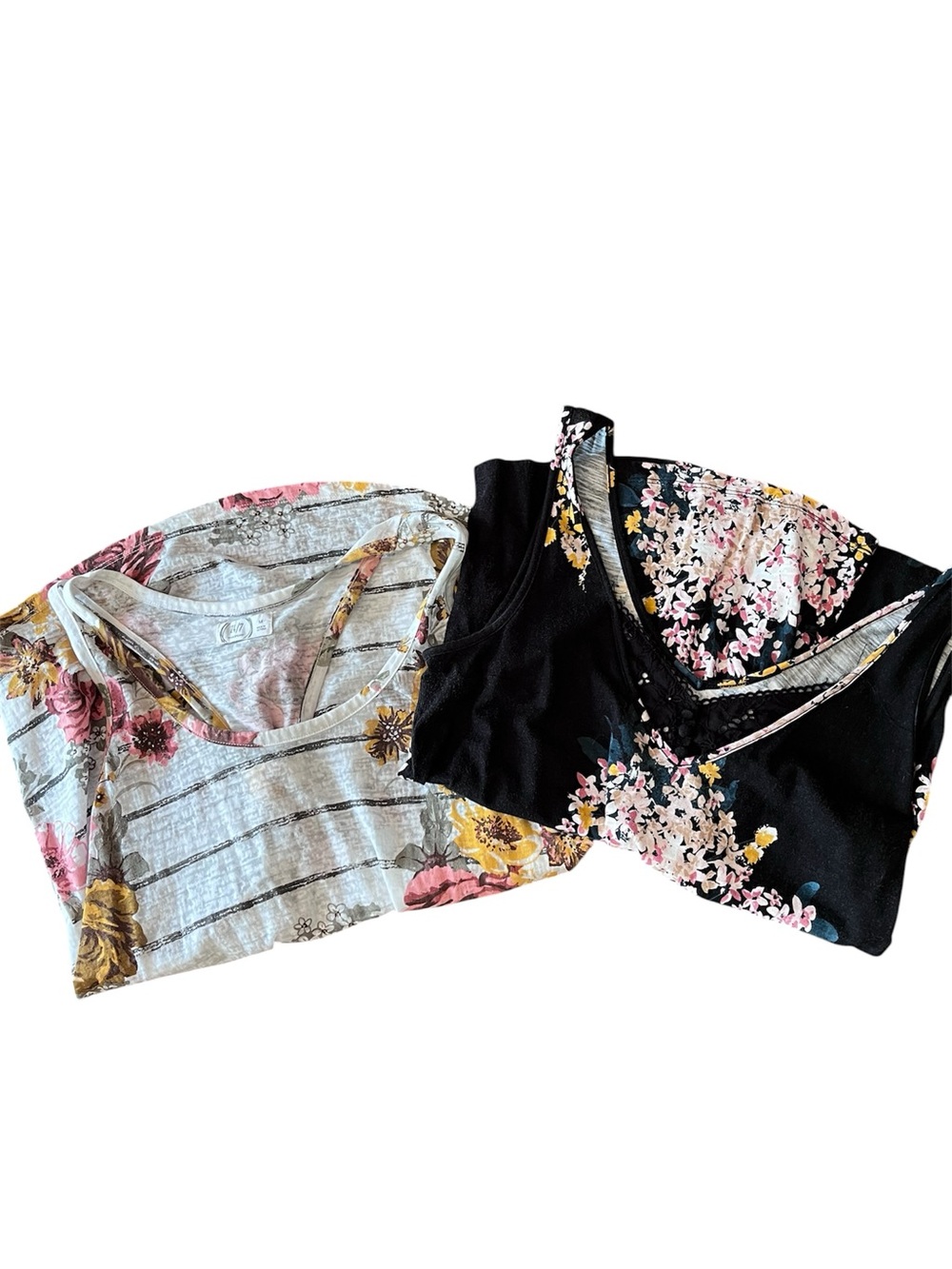 Maurices Floral V-Neck Tank Tops